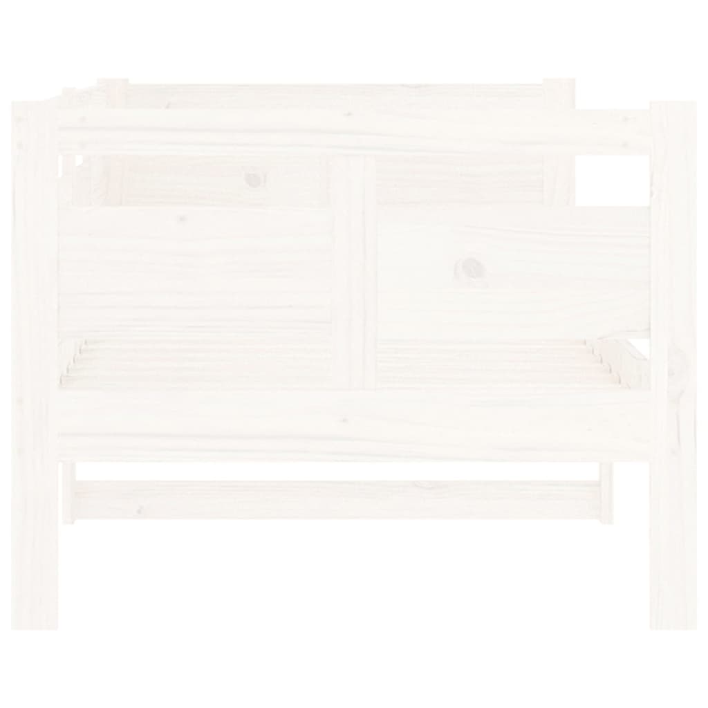 Dormeuse Bianca in Legno Massello di Pino 80x200 cm | homemem39