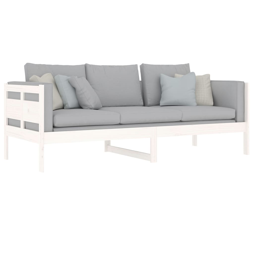 Dormeuse Bianca in Legno Massello di Pino 80x200 cm | homemem39
