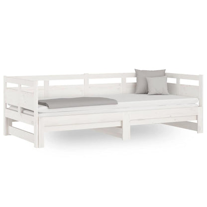 Dormeuse Estraibile Bianca Legno Massello di Pino 2x( )