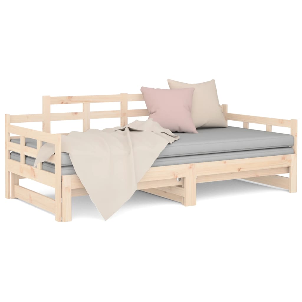Dormeuse Estraibile in Legno Massello di Pino 2x(80x200) cm | homemem39