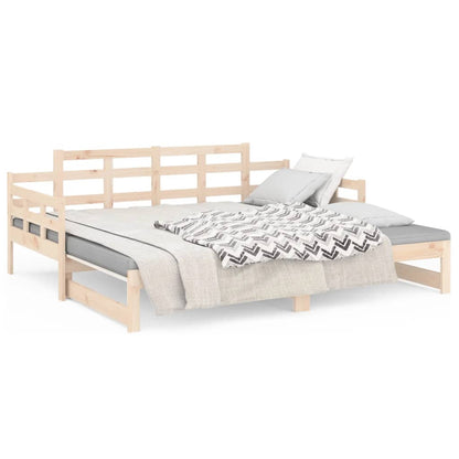 Dormeuse Estraibile in Legno Massello di Pino 2x(80x200) cm | homemem39