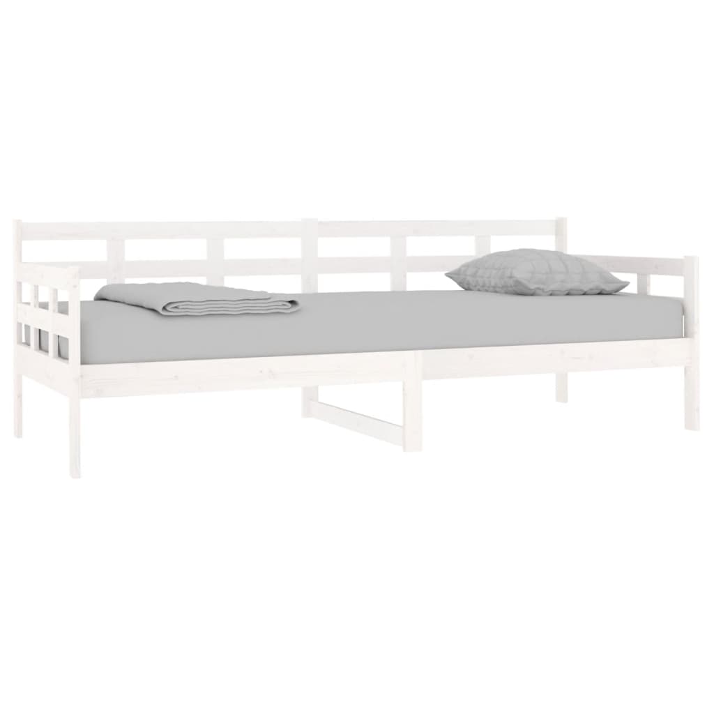Dormeuse Bianca in Legno Massello di Pino 80x200 cm | homemem39