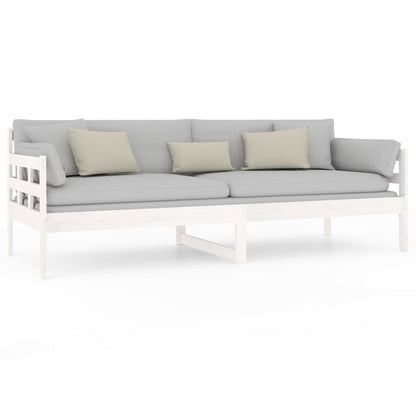 Dormeuse Bianca in Legno Massello di Pino 80x200 cm | homemem39