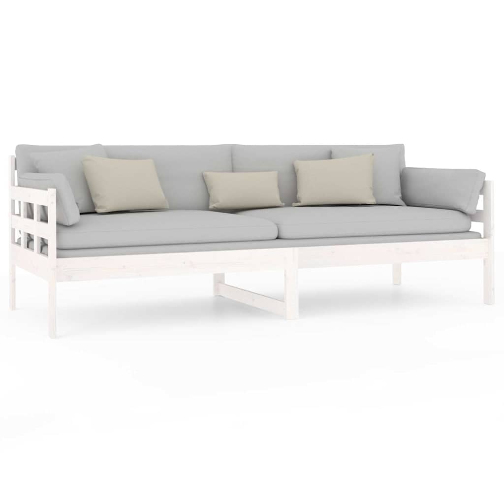 Dormeuse Bianca in Legno Massello di Pino 80x200 cm