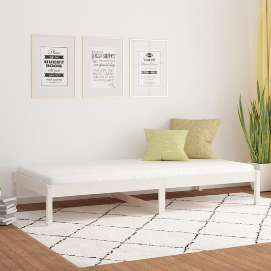 Dormeuse senza Materasso Bianca 90x200 cm Legno Massello Pino | homemem39