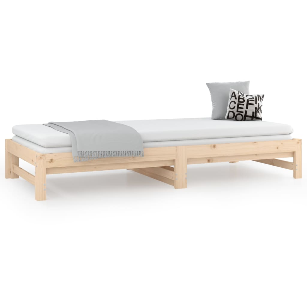 Dormeuse Estraibile 2x(90x200) cm Legno Massello di Pino | homemem39