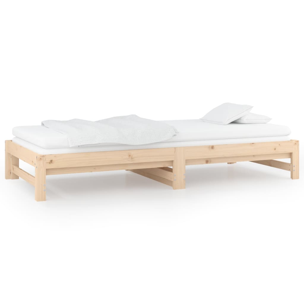 Dormeuse Estraibile 2x(90x200) cm Legno Massello di Pino | homemem39