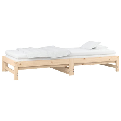 Dormeuse Estraibile 2x(90x200) cm Legno Massello di Pino | homemem39