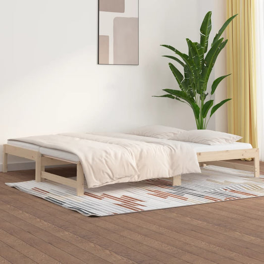 Dormeuse Estraibile 2x(90x200) cm Legno Massello di Pino | homemem39