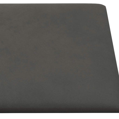 Pannelli Murali 12 pz Grigio Scuro 90x15 cm Velluto 1,62 m² - homemem39