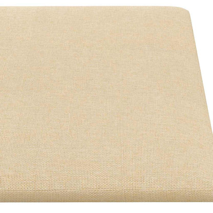 Pannelli Murali 12 pz Crema 90x15 cm Tessuto 3,24 m²