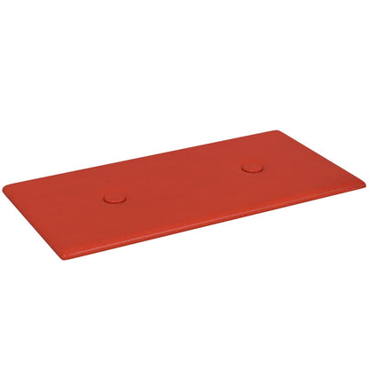 Testiera da Parete 12 pcs Rosso 30 x 15 cm Pelle Sintetica | homemem39