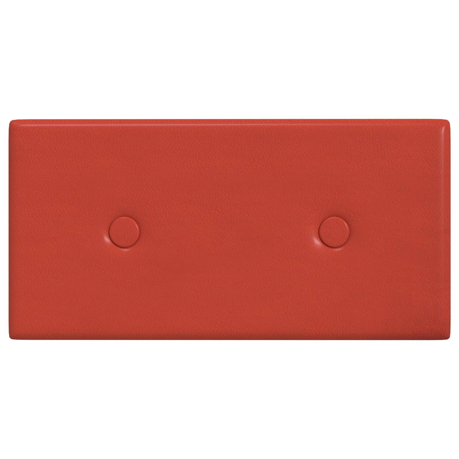 Testiera da Parete 12 pcs Rosso 30 x 15 cm Pelle Sintetica | homemem39