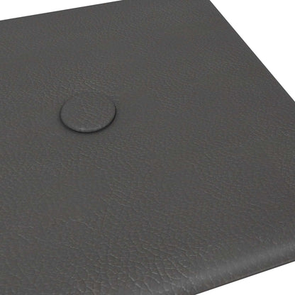 Testiera da Parete 12 pcs Grigio 30 x 15 cm Pelle Sintetica | homemem39