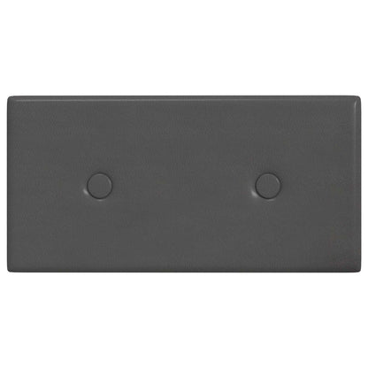 Testiera da Parete 12 pcs Grigio 30 x 15 cm Pelle Sintetica