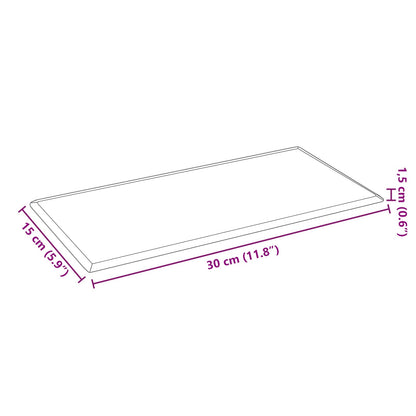 Testiera da Parete 12 pcs Grigio 30 x 15 cm Pelle Sintetica
