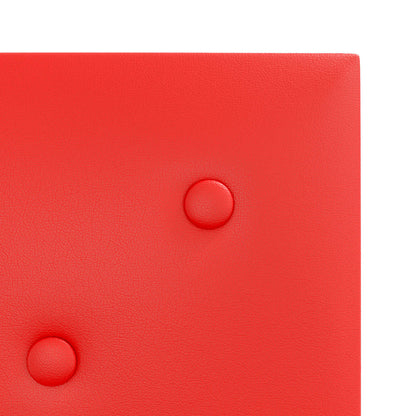 Testiera da Parete 12 pcs Rosso 30 x 30 cm Pelle Sintetica | homemem39