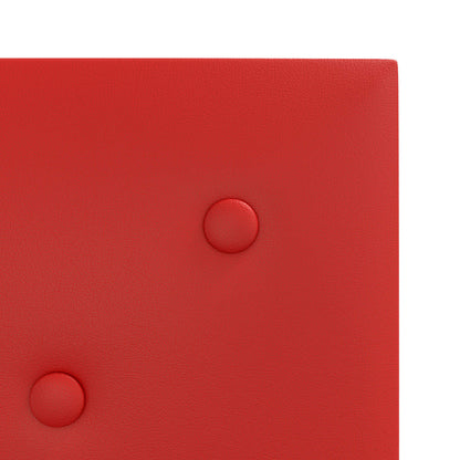 Testiera da Parete 12 pcs Rosso Vino 30 x 30 cm Pelle Sintetica