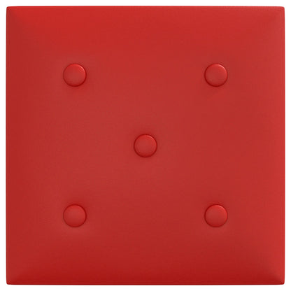 Pannelli Murali 12 pz Rosso Vino 30x30 cm Similpelle 1,08 m² - homemem39