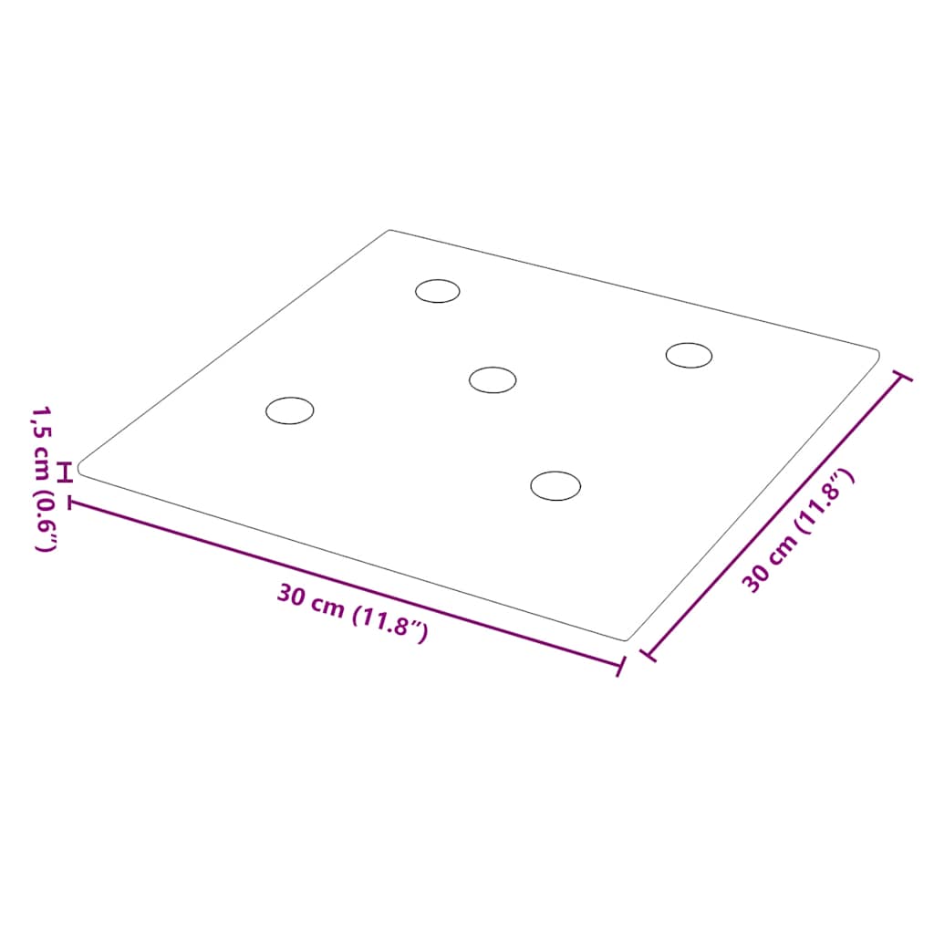 Pannelli Murali 12 pz Marroni 30x30 cm Similpelle 1,08 m² - homemem39
