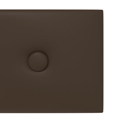 Testiera da Parete 12 pcs Marrone 60 x 15 cm Pelle Sintetica | homemem39