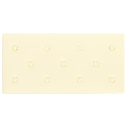 Pannelli Murali 12 pz Crema 60x30 cm Similpelle 2,16 m²