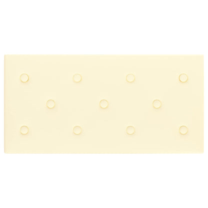 Testiera da Parete 12 pcs Crema 60 x 30 cm Pelle Sintetica | homemem39
