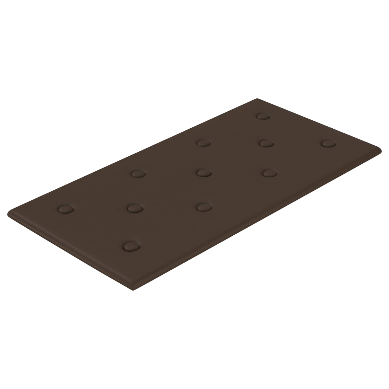 Testiera da Parete 12 pcs Marrone 60 x 30 cm Pelle Sintetica | homemem39