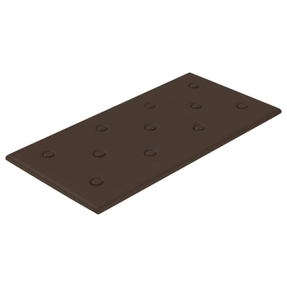 Testiera da Parete 12 pcs Marrone 60 x 30 cm Pelle Sintetica | homemem39