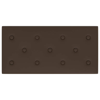 Testiera da Parete 12 pcs Marrone 60 x 30 cm Pelle Sintetica | homemem39