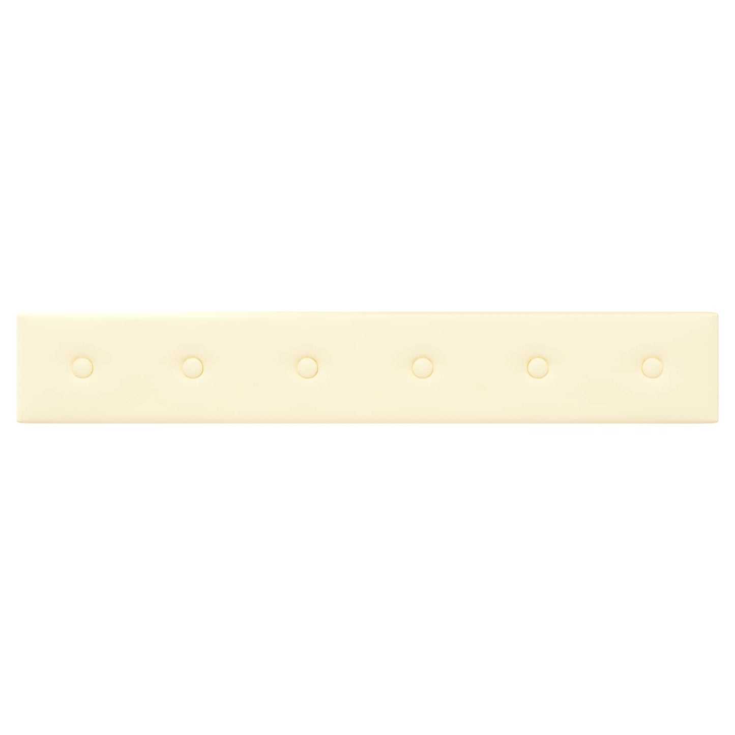 Testiera da Parete 12 pcs Crema 90 x 15 cm Pelle Sintetica | homemem39