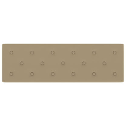 Testiera da Parete 12 pcs Cappuccino 90 x 30 cm Pelle Sintetica | homemem39