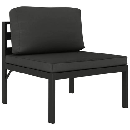 Set Divani da Giardino 5 pz con Cuscini in Alluminio Antracite | homemem39