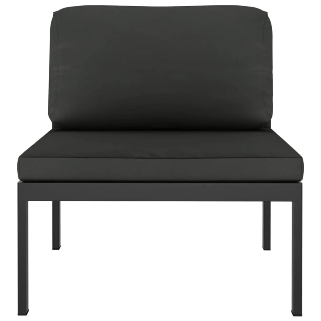 Set Divani da Giardino 6 pz con Cuscini in Alluminio Antracite | homemem39