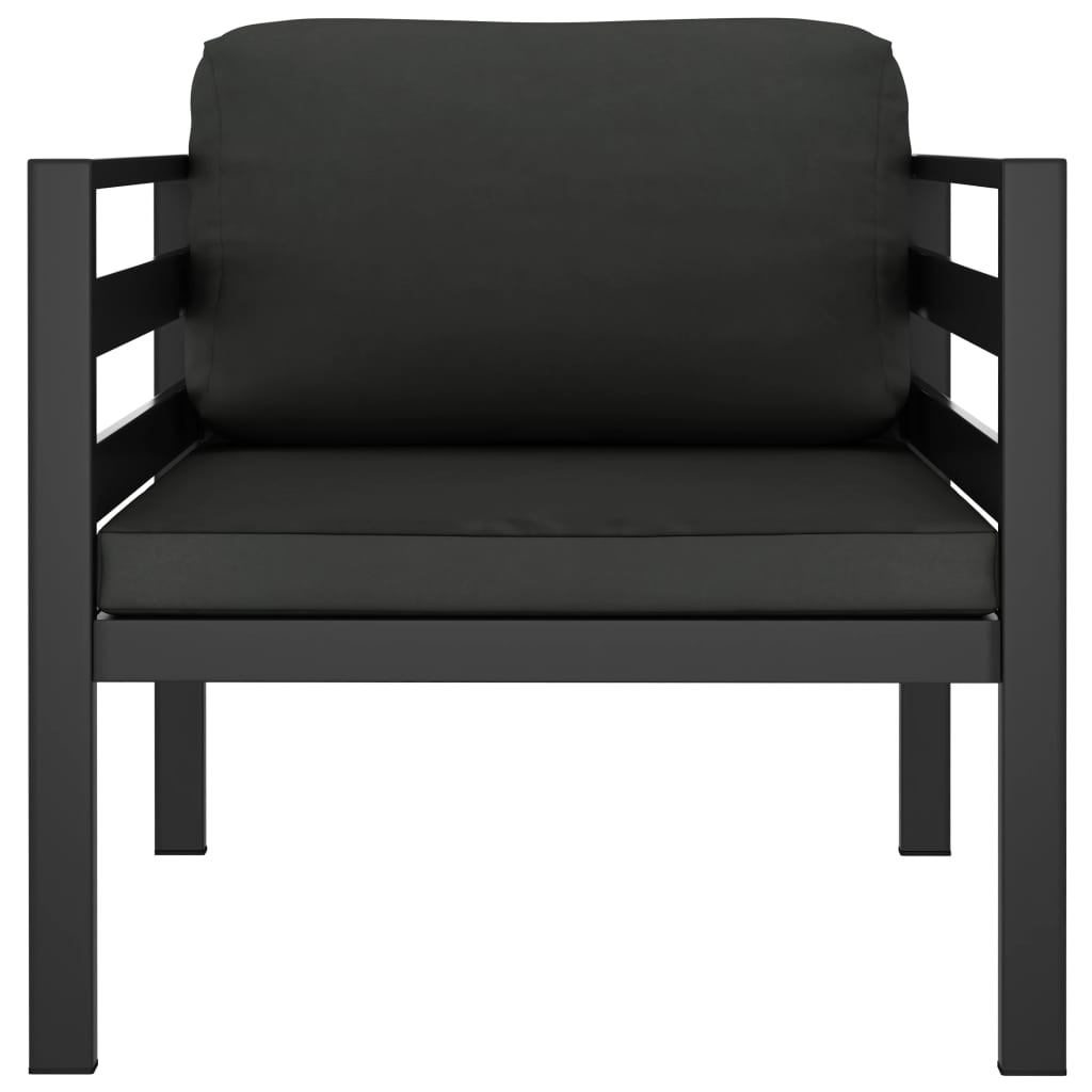 Set Divani da Giardino 7 pz con Cuscini in Alluminio Antracite - homemem39
