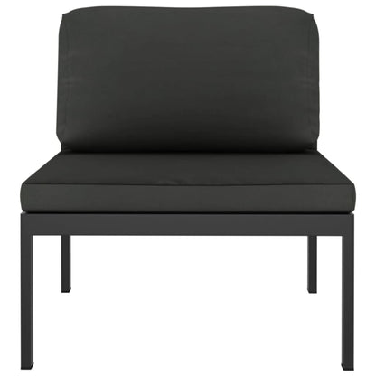 Set Divani da Giardino 7 pz con Cuscini in Alluminio Antracite | homemem39