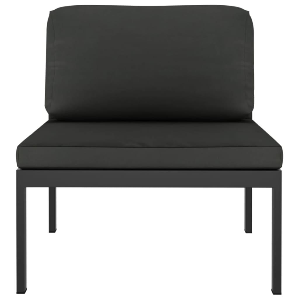 Set Divani da Giardino 8 pz con Cuscini in Alluminio Antracite | homemem39