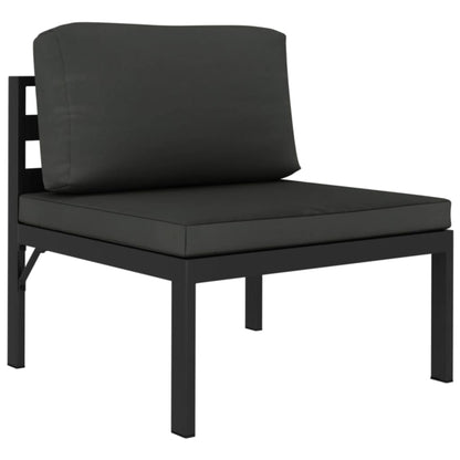 Set Divani da Giardino 7 pz con Cuscini in Alluminio Antracite | homemem39
