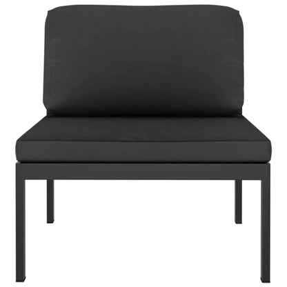 Set Divani da Giardino 10 pz con Cuscini in Alluminio Antracite | homemem39