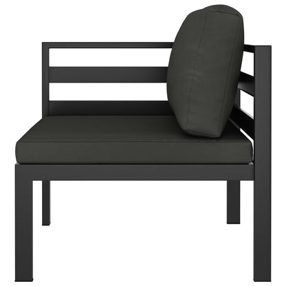 Set Divani da Giardino 8 pz con Cuscini in Alluminio Antracite | homemem39