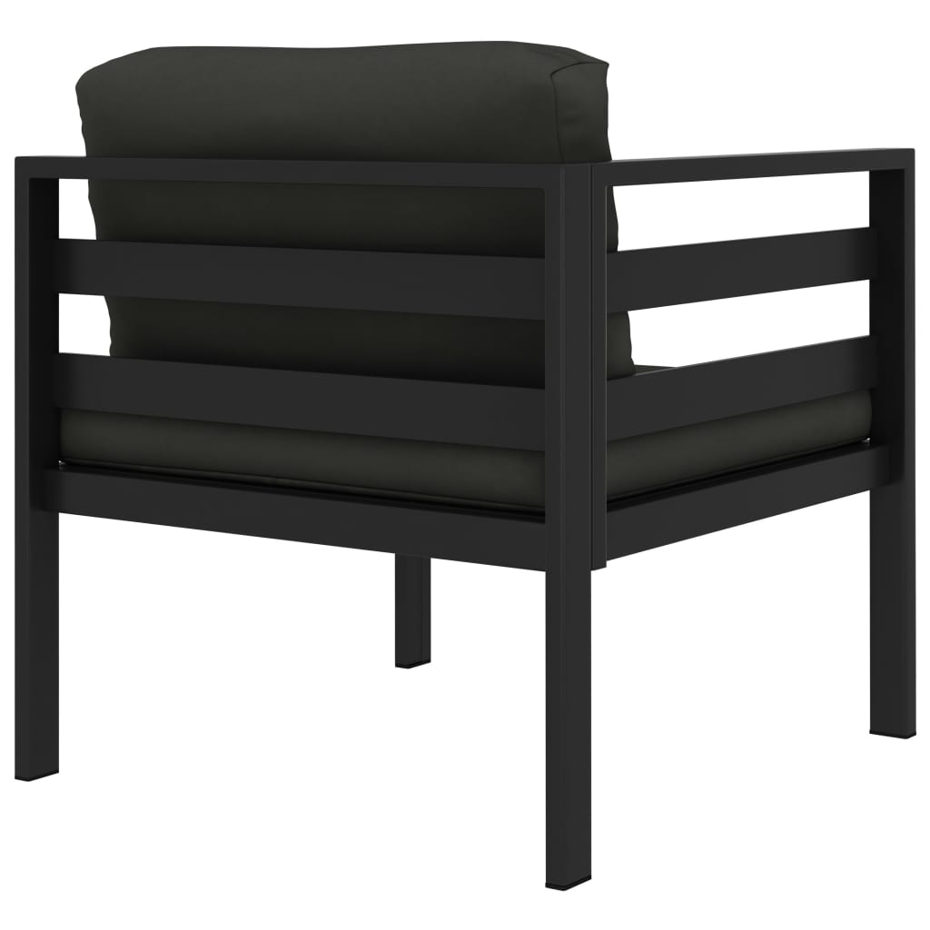 Set Divani da Giardino 8 pz con Cuscini in Alluminio Antracite | homemem39