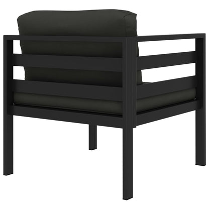 Set Divani da Giardino 8 pz con Cuscini in Alluminio Antracite | homemem39