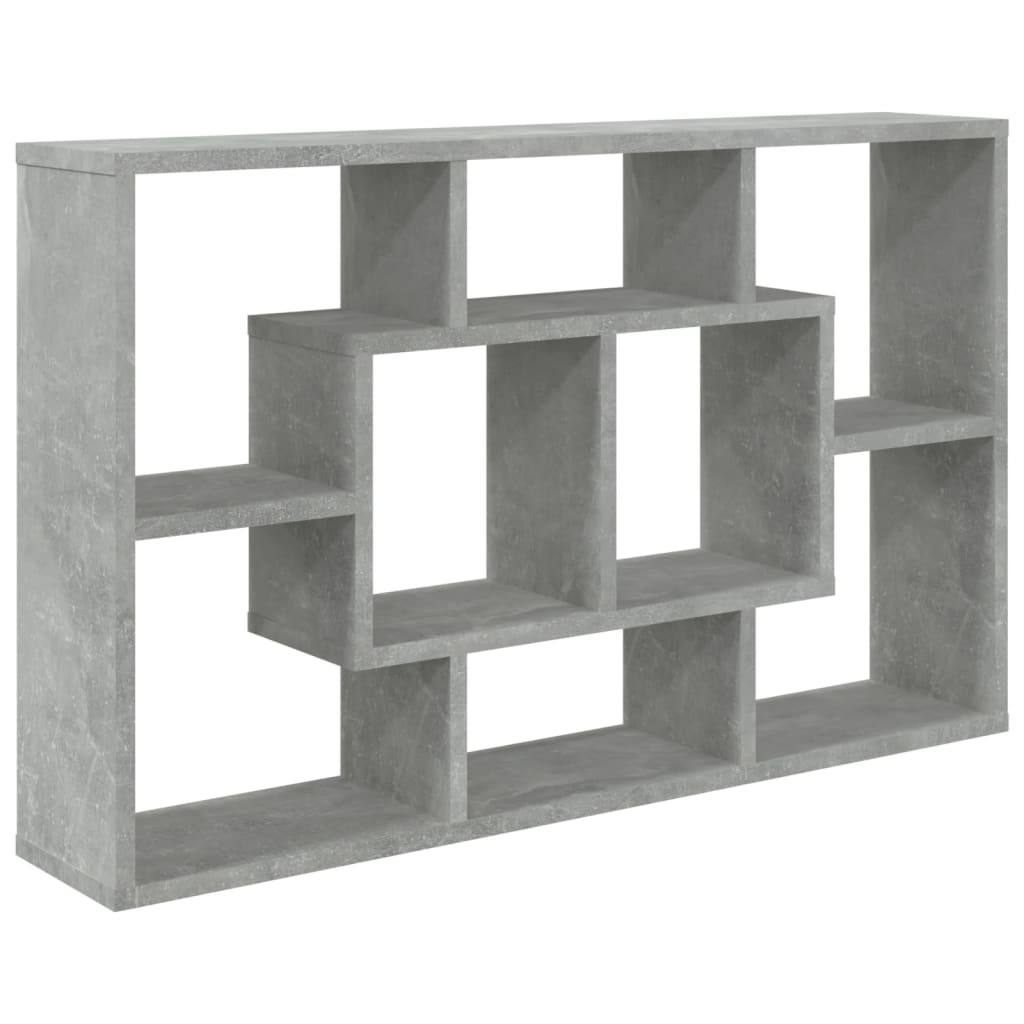 Mensola a Muro Grigio Cemento 85x16x52,5cm in Legno Multistrato - homemem39