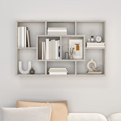 Mensola a Muro Grigio Cemento 85x16x52,5cm in Legno Multistrato - homemem39