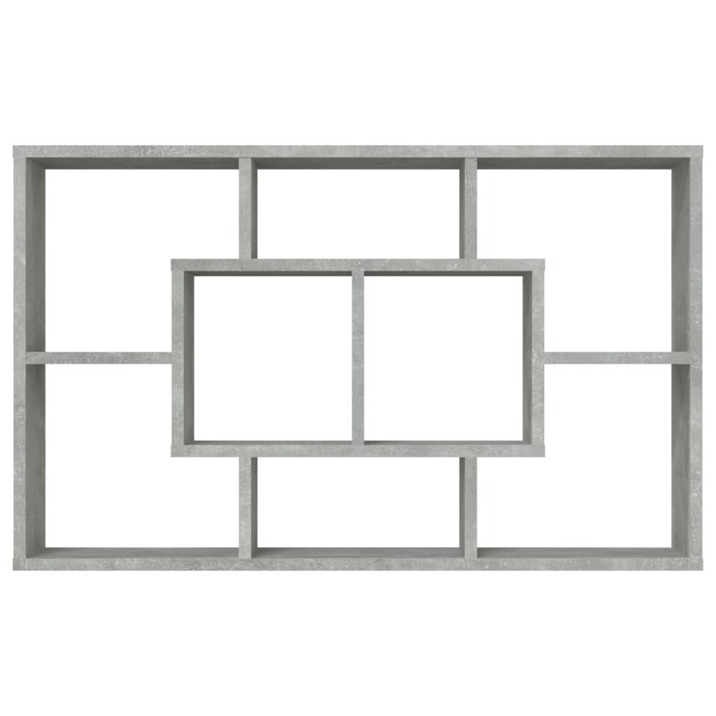 Mensola a Muro Grigio Cemento 85x16x52,5cm in Legno Multistrato - homemem39