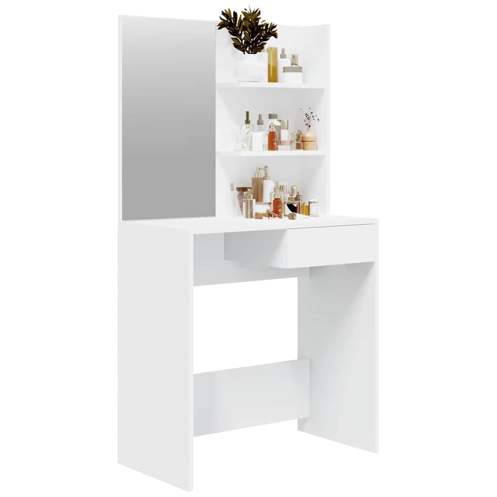 Toeletta con Specchio Bianco 74,5x40x141 cm | homemem39