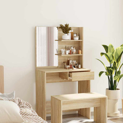 Toeletta con Specchio Rovere Sonoma 74,5x40x141 cm | homemem39