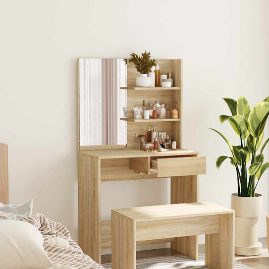 Toeletta con Specchio Rovere Sonoma 74,5x40x141 cm | homemem39