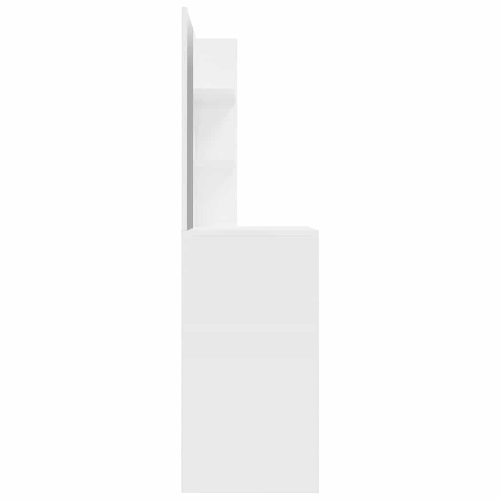 Toeletta con Specchio Bianco lucido 74,5x40x141 cm | homemem39