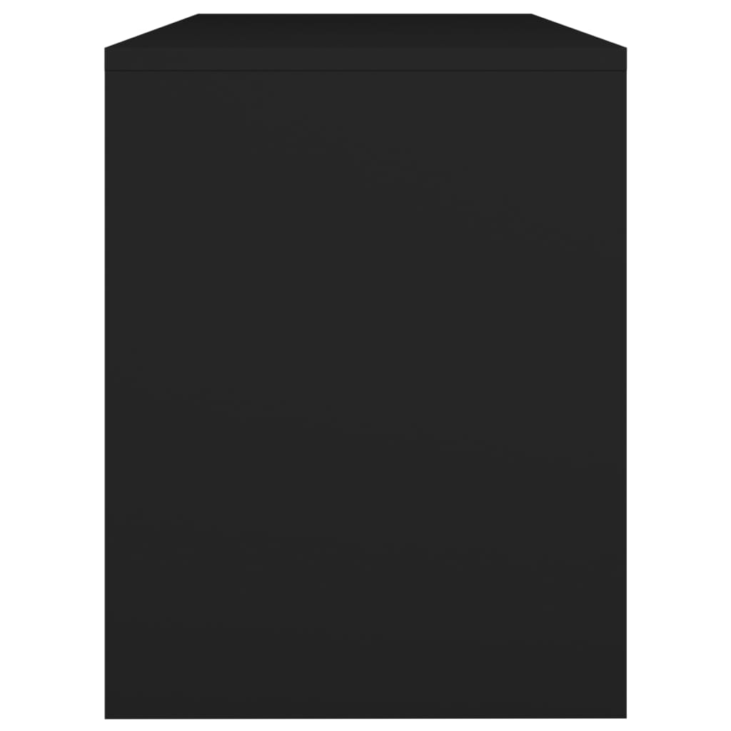 Sgabello da Toeletta Nero 70x35x45 cm Legno Multistrato